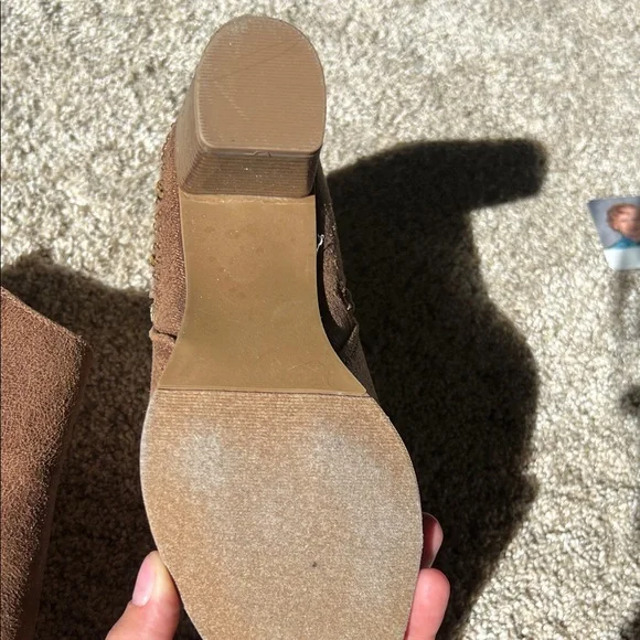 Brown Studded Ankle Boots - Picture 6 of 9